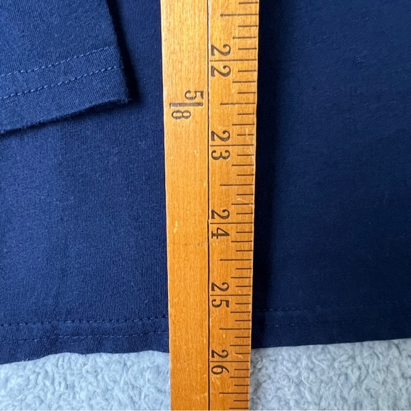 New England Patriots NFL Navy Blue Long Sleeve Shirt Size Medium - Picture 8 of 8